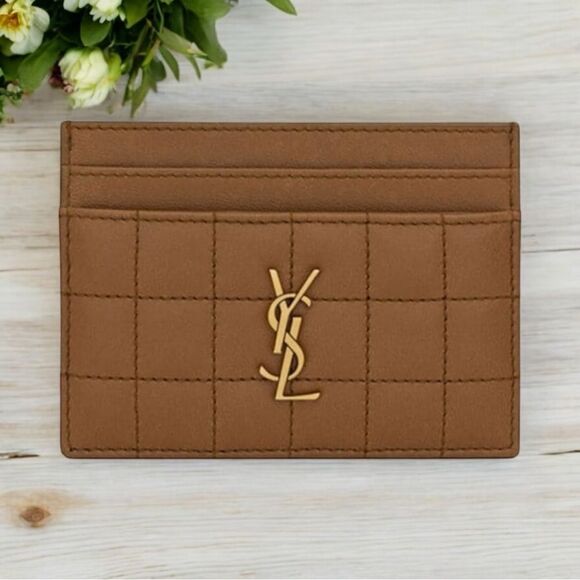 NWT YSL Cassandre Quilted Leather Card Holder - Picture 1 of 5